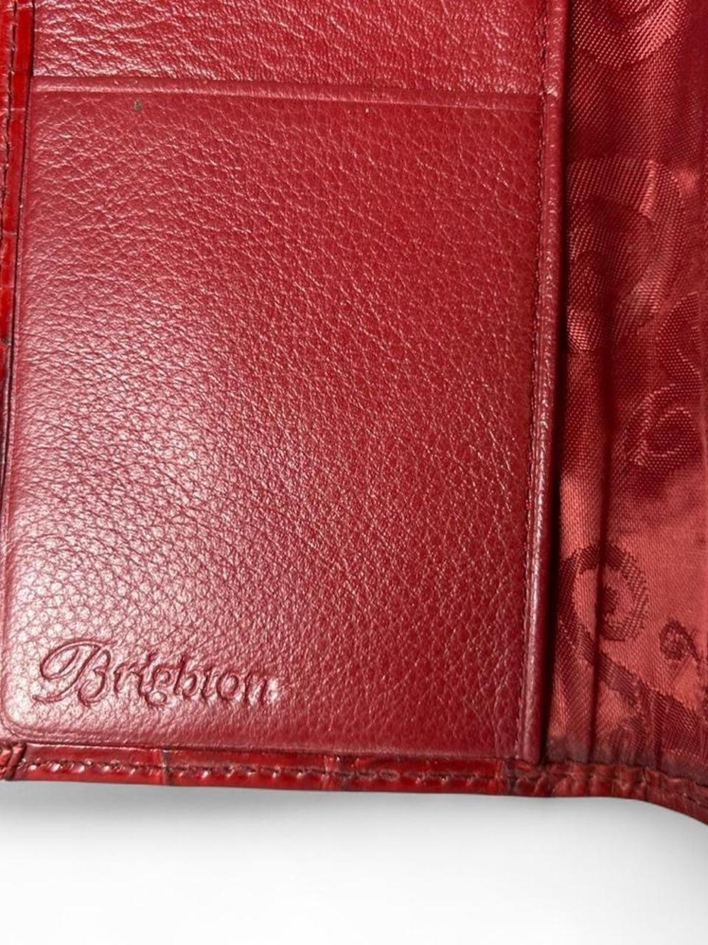 Vintage Brighton Red Spiral Embossed Women's Wallet Clutch - Picture 6 of 6